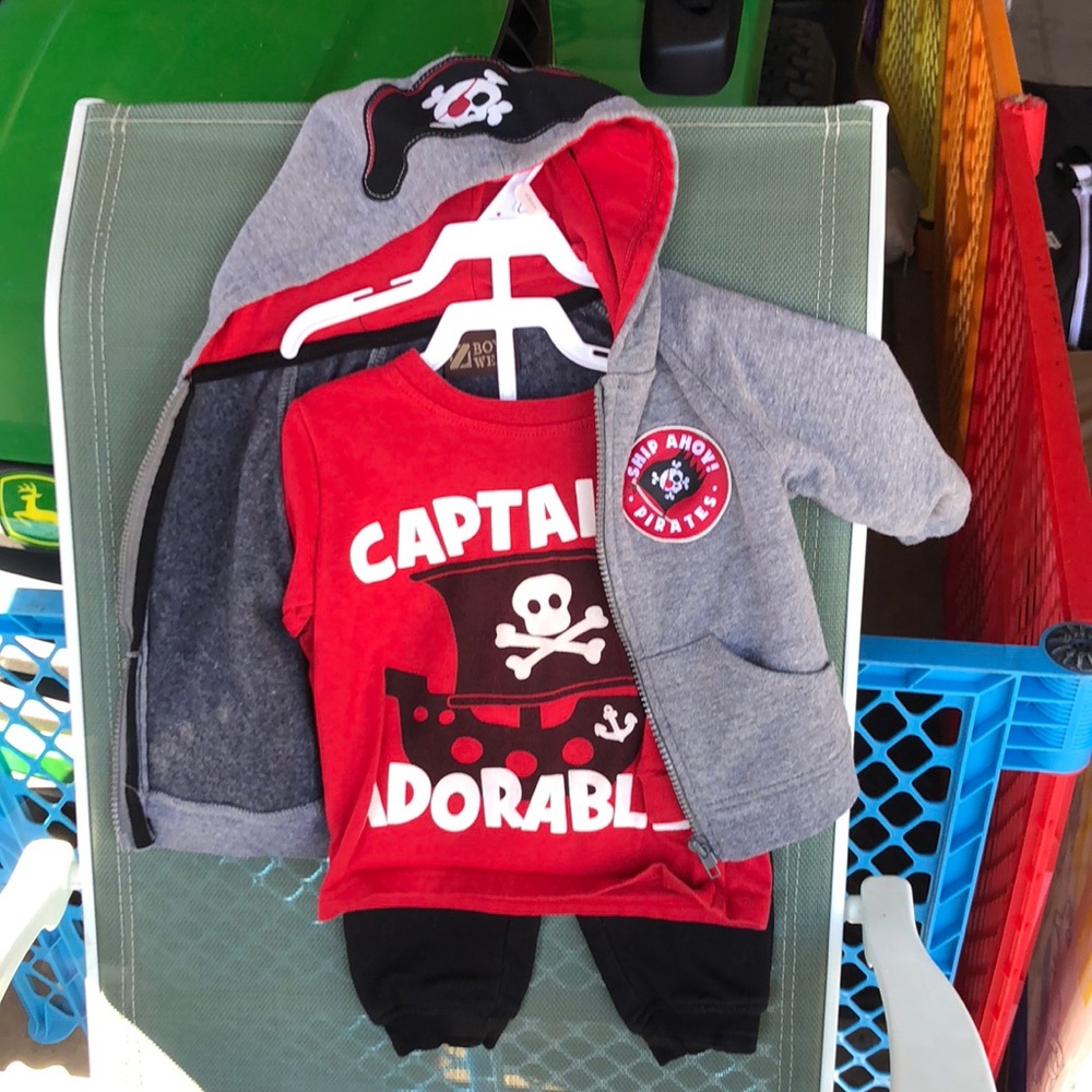 3 piece Ship Ahoy Pirates outfit